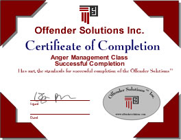 Anger Management Completion Certificate